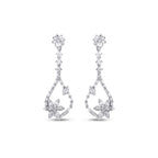 1.33 ct. Diamant Baguette Blumen Ohrringe