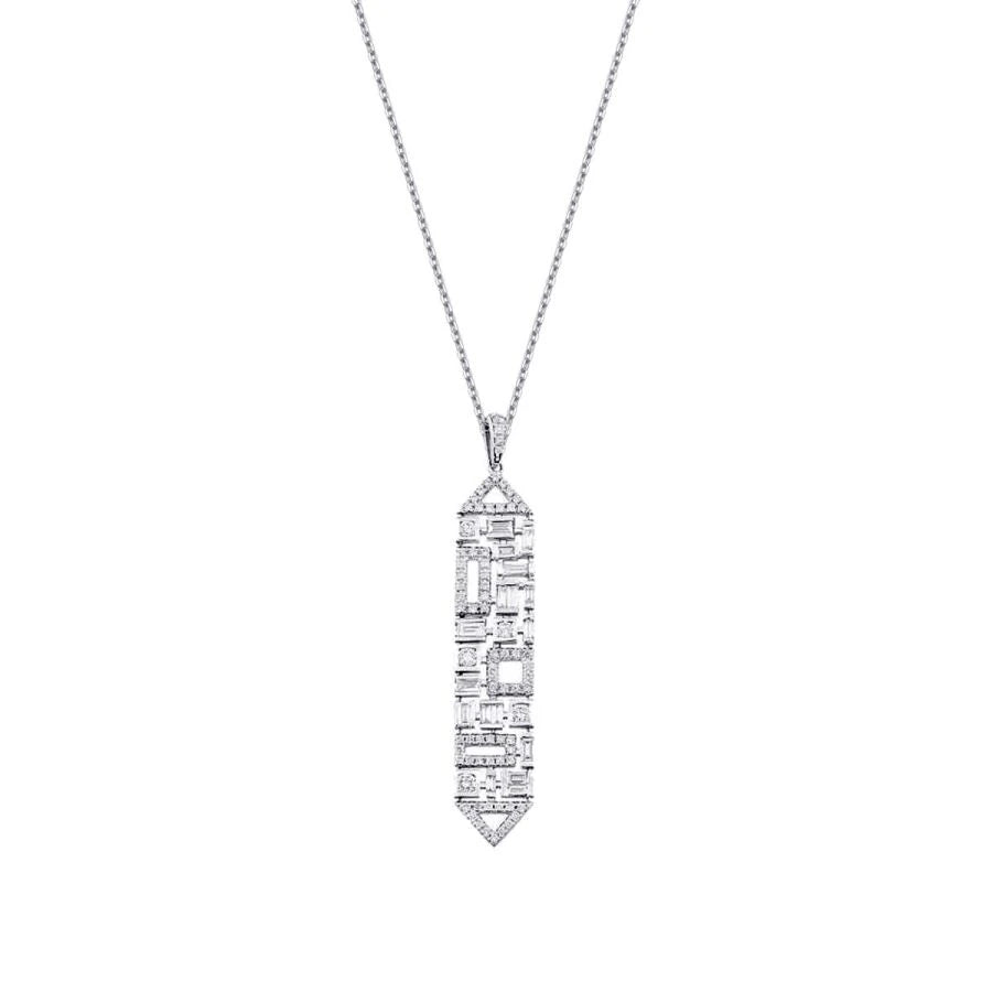 0.63 ct. Diamant Baguette Halskette