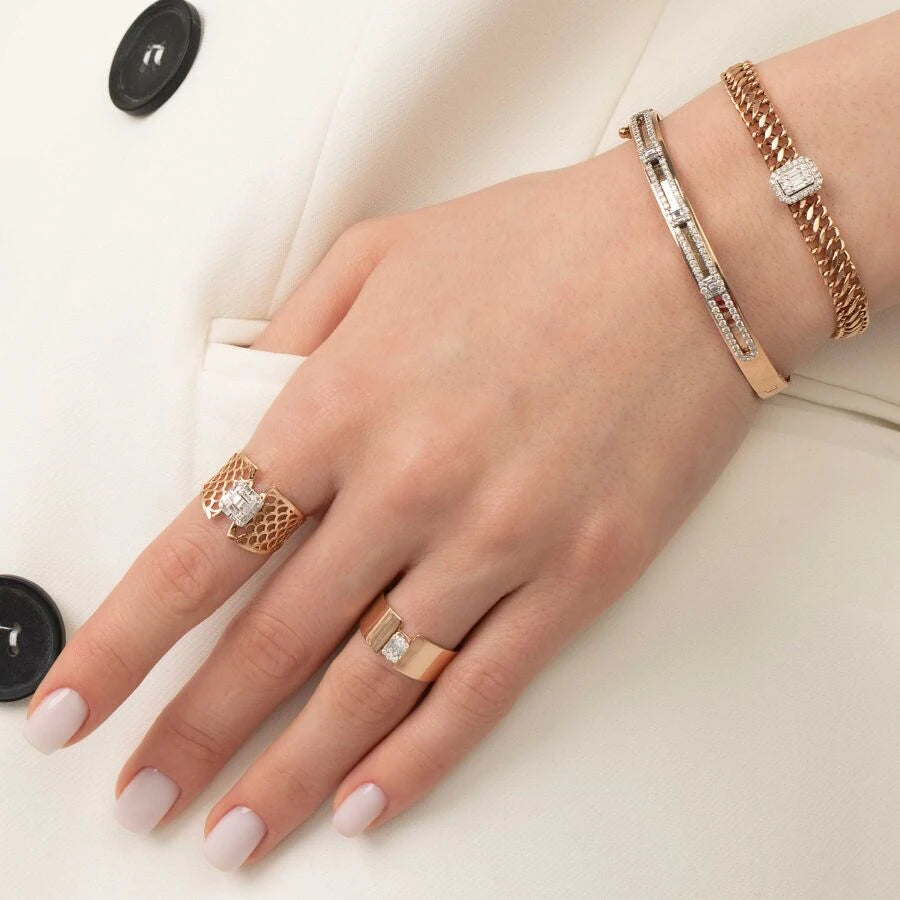 1.07 ct. Diamant Baguette Armreif