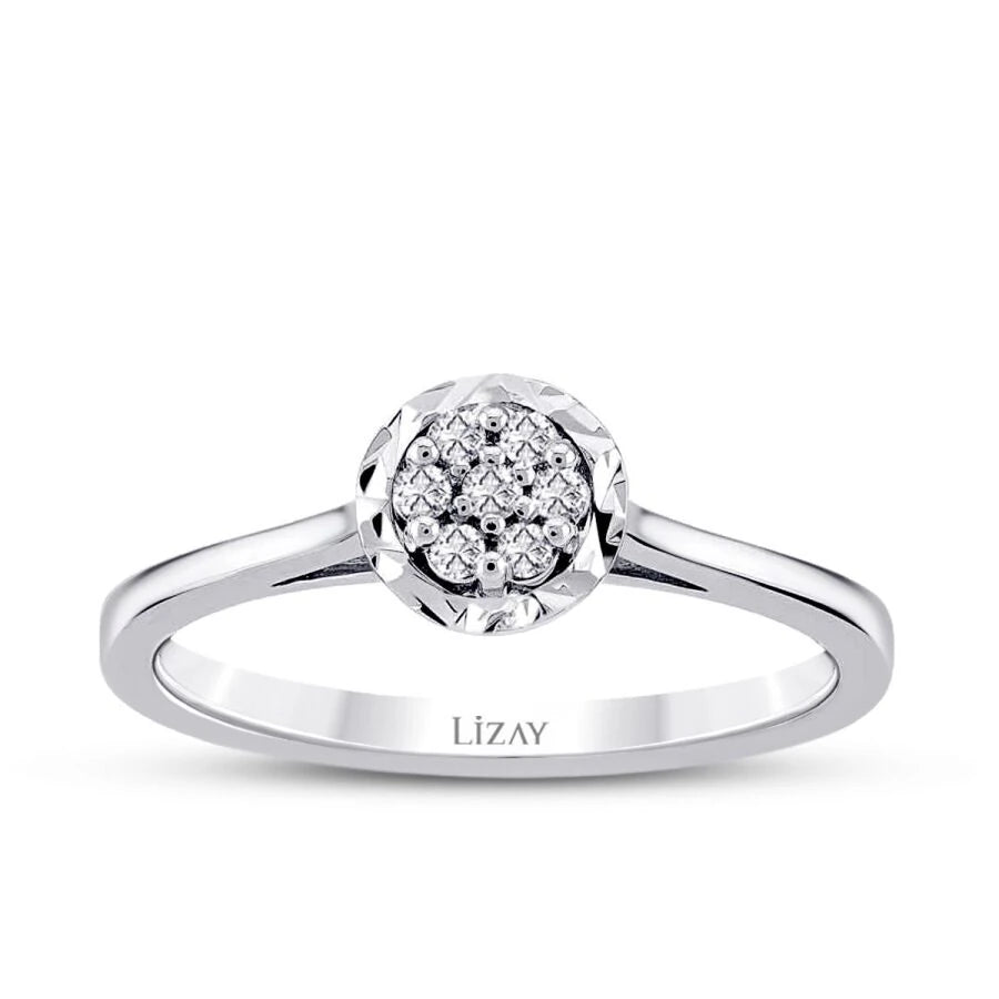 0.15 ct. Diamant Effekt Rund Ring