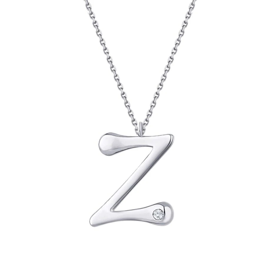 0.02 ct. Diamant Z-Buchstabe Halskette