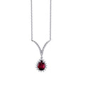 0.66 ct. Diamant Rubin Halskette