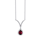 0.66 ct. Diamant Rubin Halskette