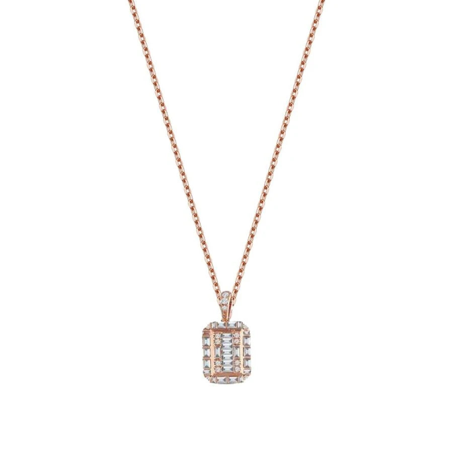 0.37 ct. Diamant Baguette Halskette