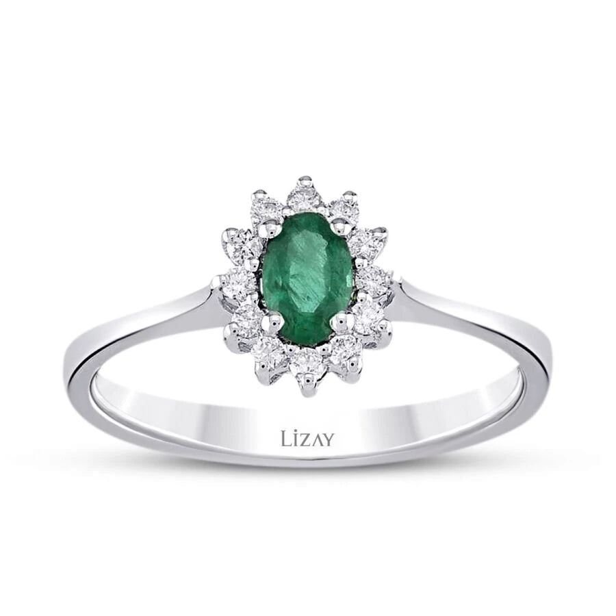 2.35 Karat Diamant Smaragd Set