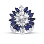 5.21 ct. Diamant Saphir Ring