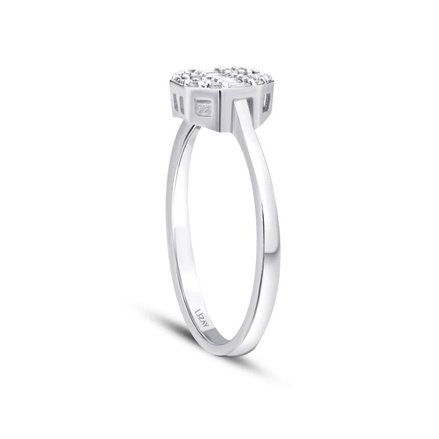 0.24 ct. Diamant Baguette Rund Ring