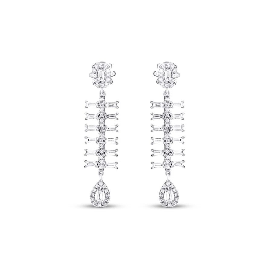 0.98 ct. Diamant Baguette Ohrringe