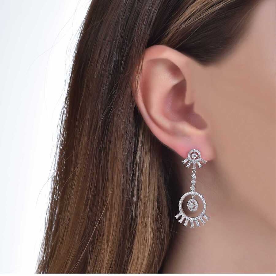 1.44 ct. Diamant Baguette Ohrringe