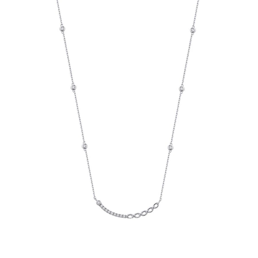 0.21 ct. Diamant Baguette Halskette