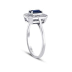 0.79 ct. Diamant Saphir Ring