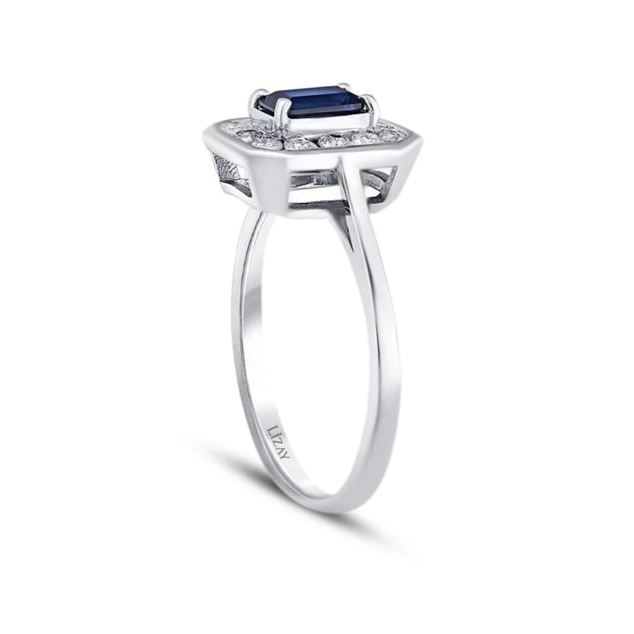 0.79 ct. Diamant Saphir Ring