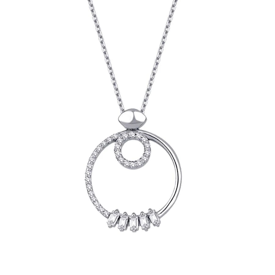 0.22 ct. Diamant Baguette Halskette