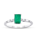 0.59 ct. Diamant Smaragd Ring