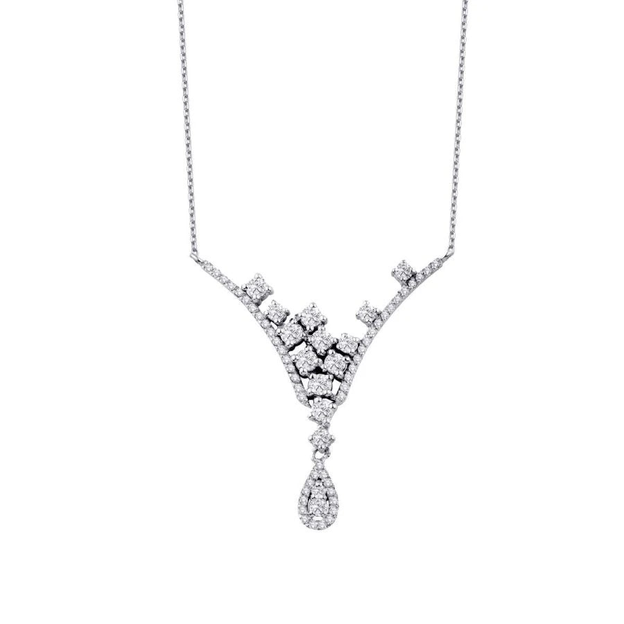 0.74 ct. Diamant Tropfen Halskette