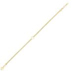 Goldenes Herz Fischgrätenketten Armband