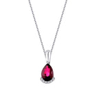 4.24 Karat Diamant Tropfen Rubin Set