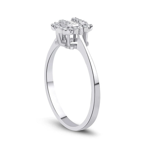 0.13 ct. Diamant Baguette Ring