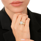 Gold Ring mit mehreren Steinen