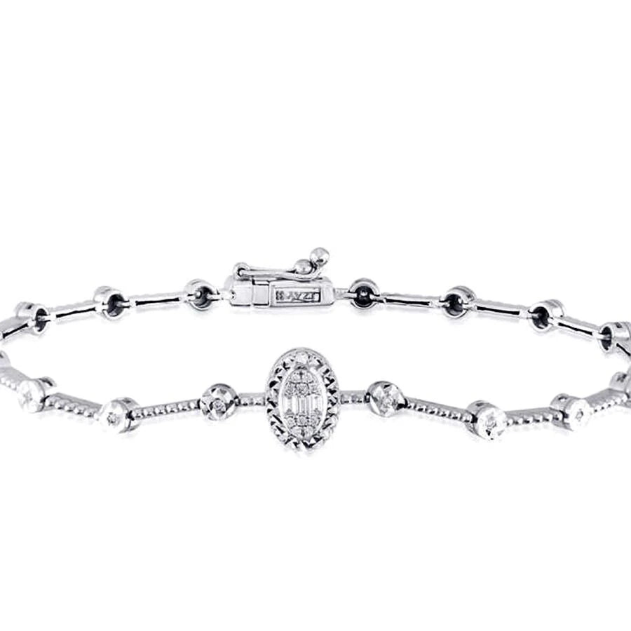 0.13 ct. Diamant Baguette Armband