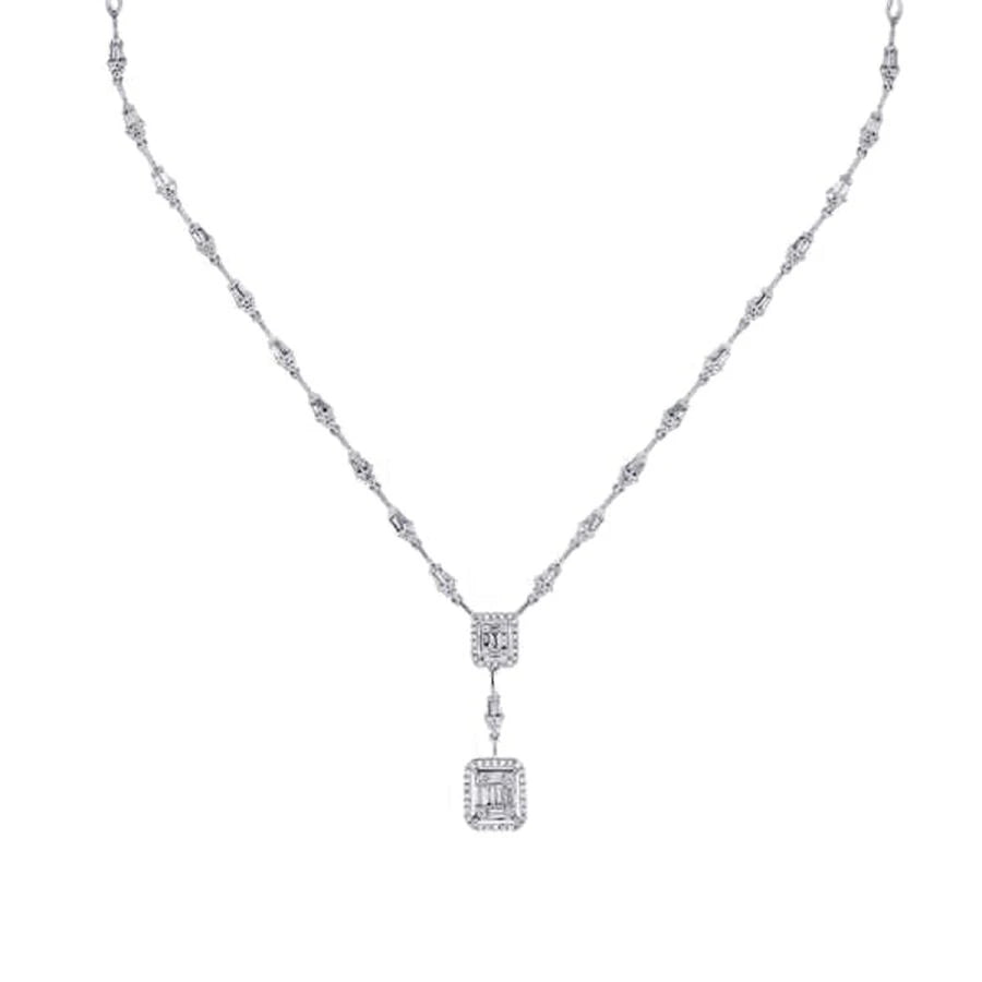 2.39 ct. Diamant Baguette Halskette