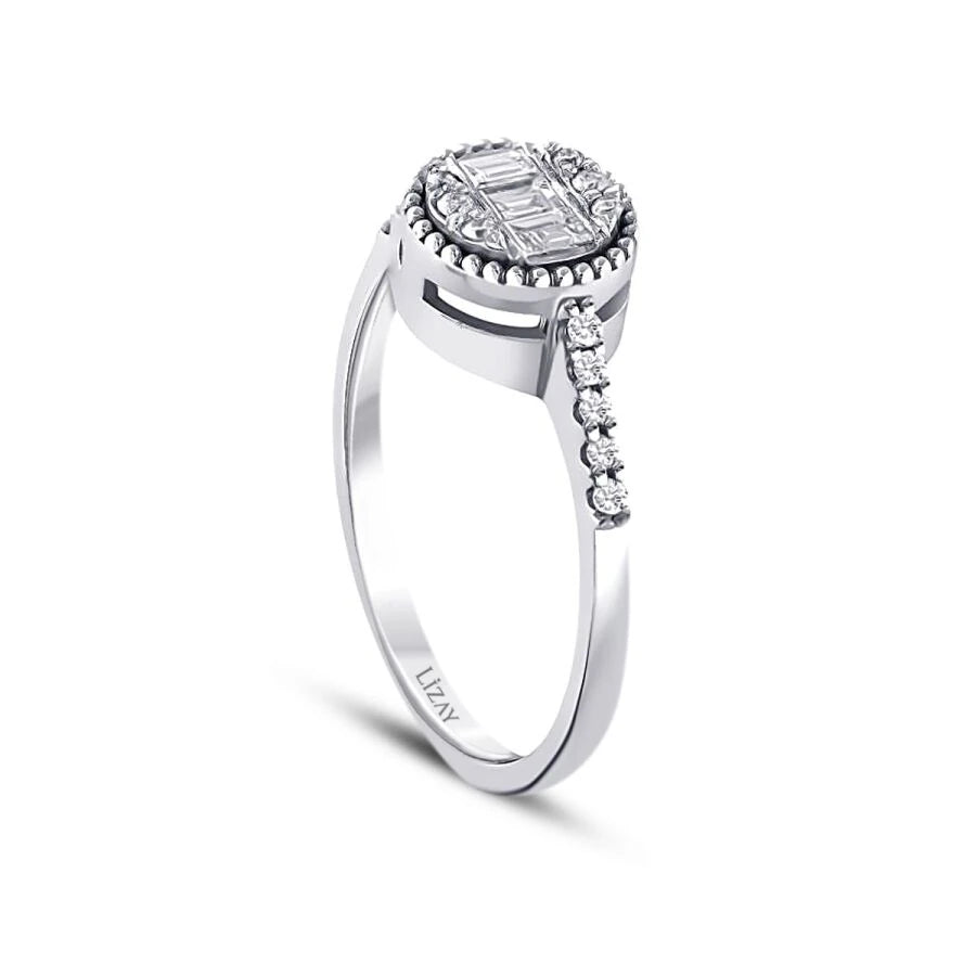 0.17 ct. Diamant Baguette Ring