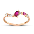 0.46 ct. Diamant Tropfen Ring