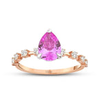 1.78 ct. Diamant Rosa Saphir Ring