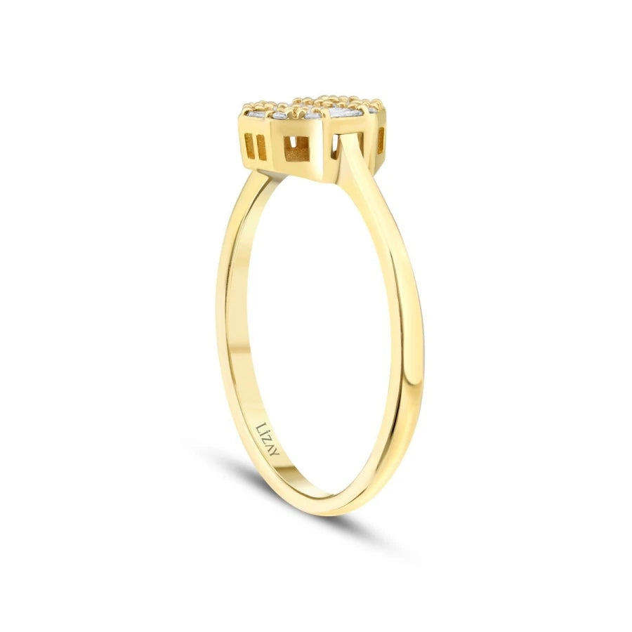 0.24 ct. Diamant Baguette Rund Ring