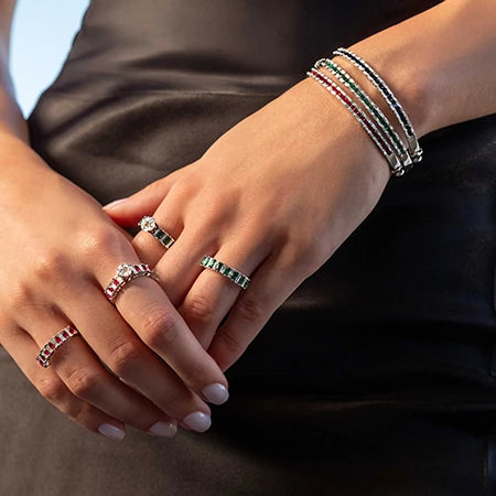 0.86 ct. Diamant Smaragd Ring