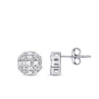 0.42 ct. Diamant Baguette Rund Ohrringe