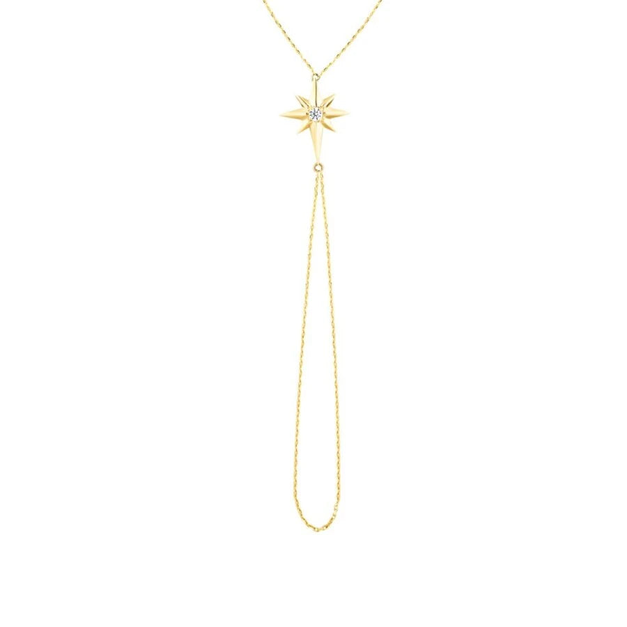 Gold Shamballa Armband mit Nordstern