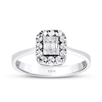 0.08 ct. Diamant Baguette Ring