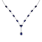 8.06 ct. Diamant Saphir Halskette