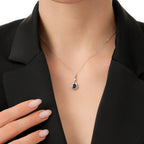 0.75 ct. Diamant Saphir Halskette