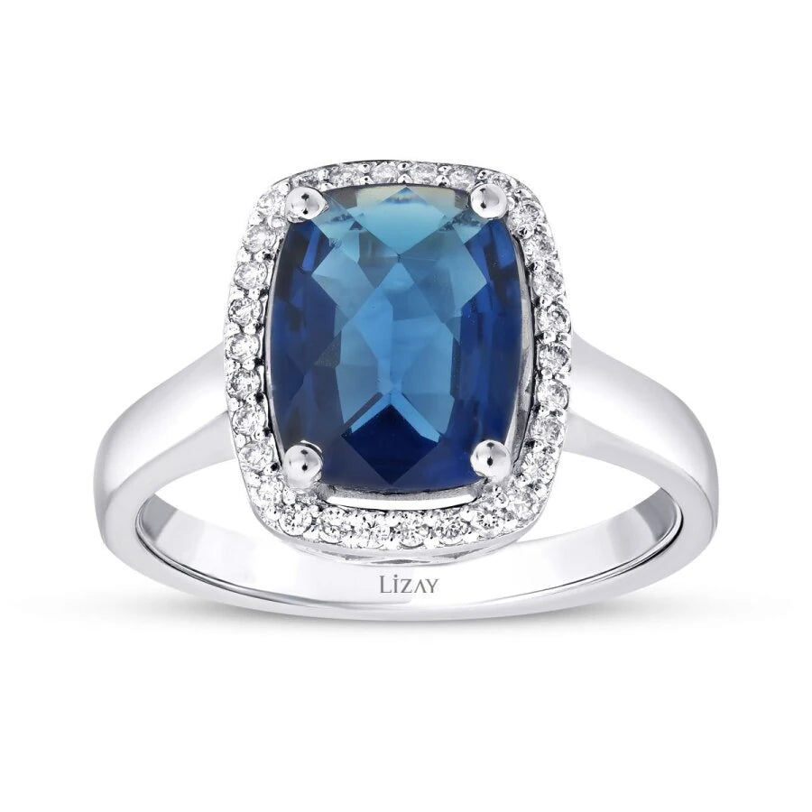 8.56 Karat Diamant Saphir Set