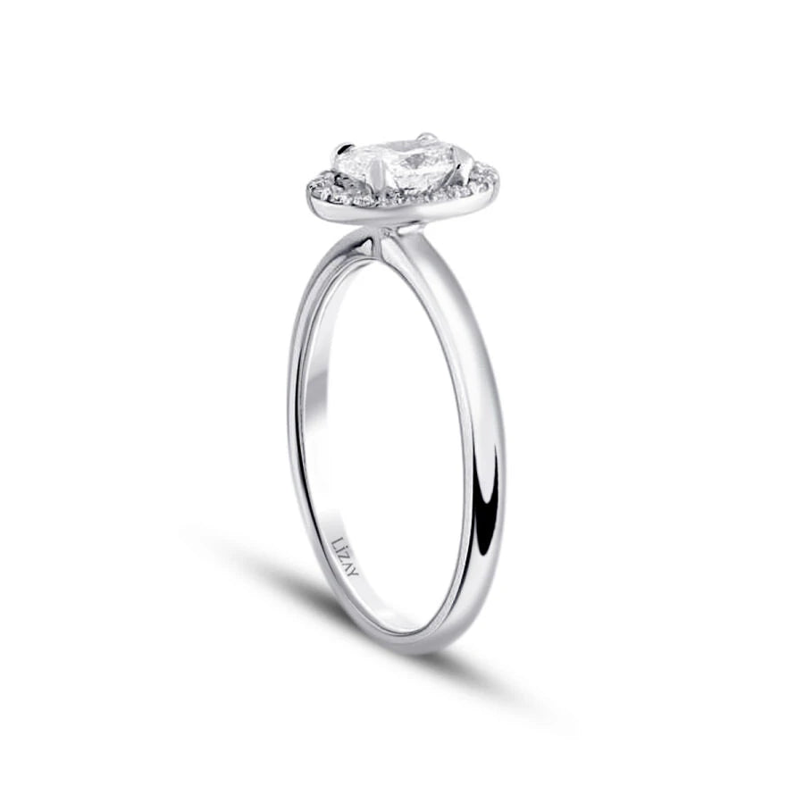 0.40 ct. Diamant Ovale Solitär Verlobungsring