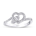 0.26 ct. Diamant Baguette Herz Ring