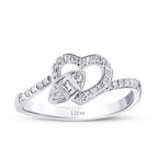 0.26 ct. Diamant Baguette Herz Ring
