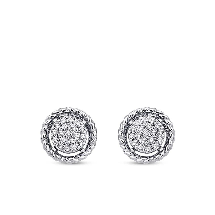 0.21 ct. Diamant Türkis Ohrringe