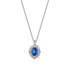 1.19 ct. Diamant Baguette Saphir Halskette