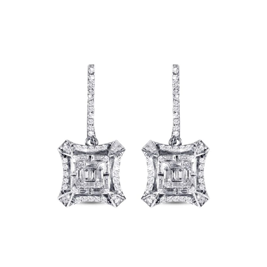 0.82 ct. Diamant Baguette Ohrringe