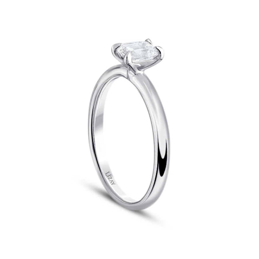 0.50 ct. Diamant Smaragd Schliff Solitär Verlobungsring
