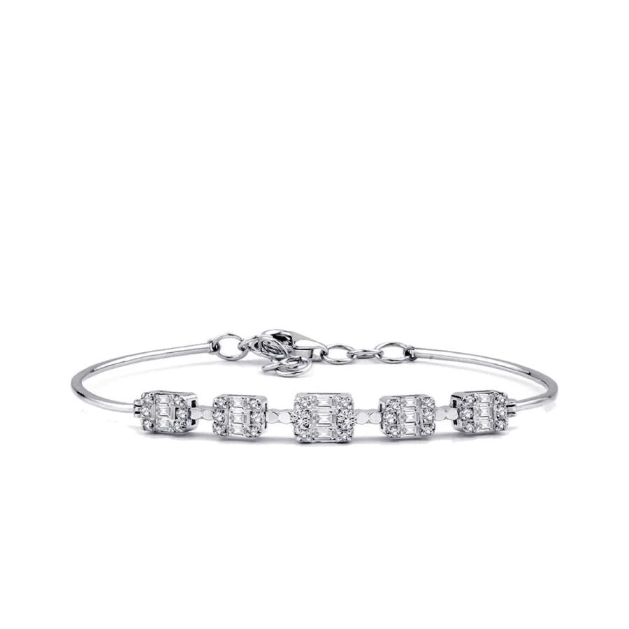 0.60 ct. Diamant Baguette Armreif