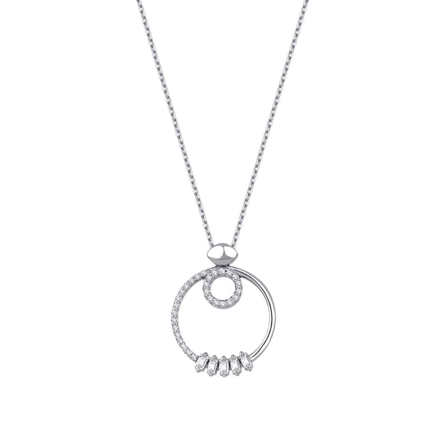 0.22 ct. Diamant Baguette Halskette