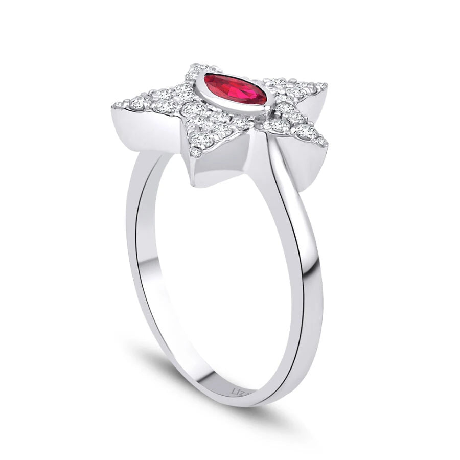 0.63 ct. Diamant Rubin Ring