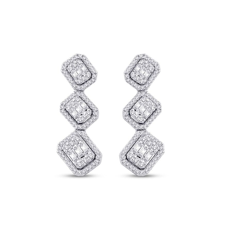 1.60 ct. Diamant Baguette Ohrringe