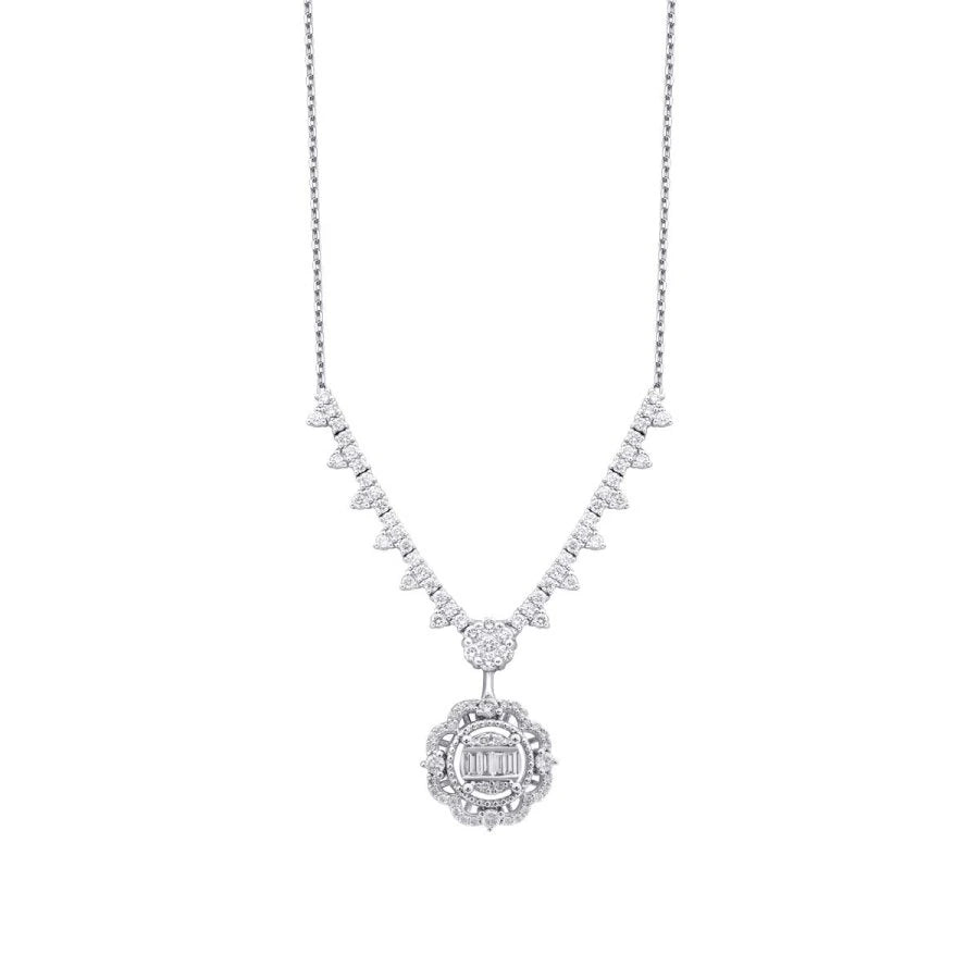 1.03 ct. Diamant Baguette Halskette
