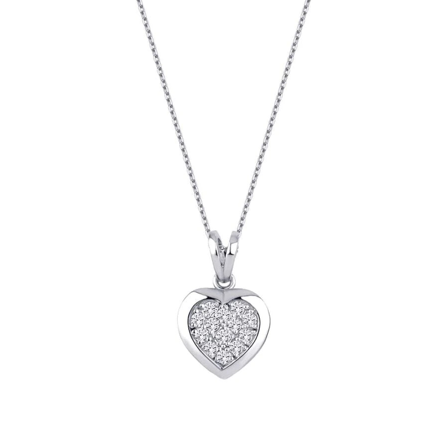 0.14 ct. Diamant Herz Trend Halskette