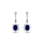 2.20 ct. Diamant Saphir Ohrringe